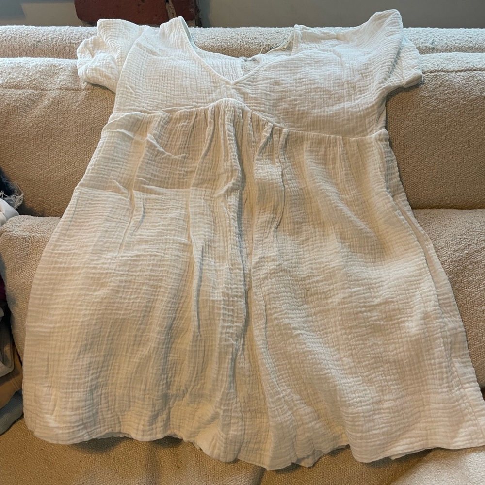 Mustard Seed Ivory Textured Romper